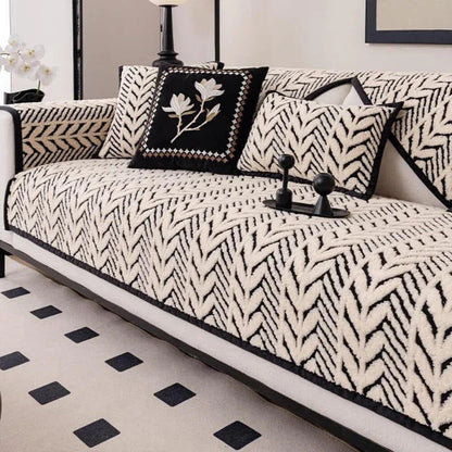 River Örme Kaymaz Tabanlı Koltuk Örtüsü Seti