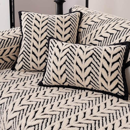 River Örme Kaymaz Tabanlı Koltuk Örtüsü Seti