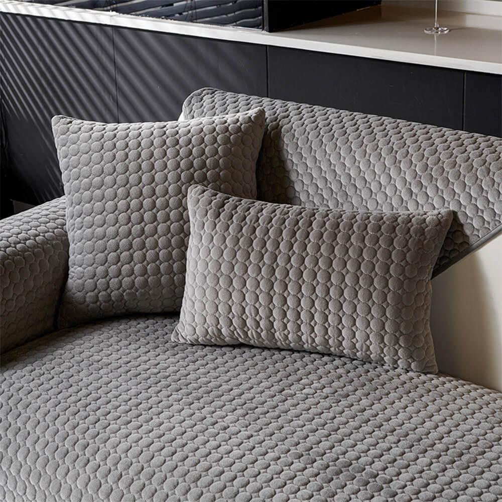 Safir Dolgu Kaymaz Tabanlı Koltuk Örtüsü Seti