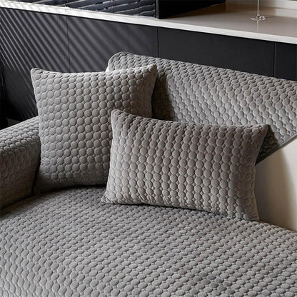 Safir Dolgu Kaymaz Tabanlı Koltuk Örtüsü Seti