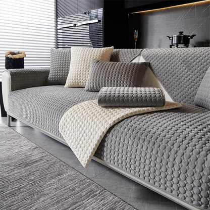 Safir Dolgu Kaymaz Tabanlı Koltuk Örtüsü Seti