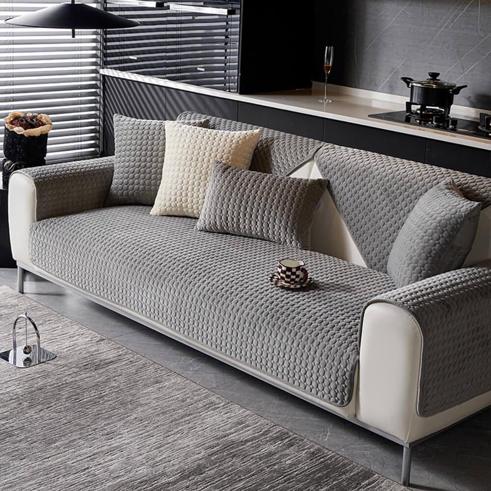 Safir Dolgu Kaymaz Tabanlı Koltuk Örtüsü Seti