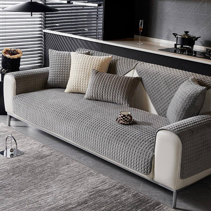 Safir Dolgu Kaymaz Tabanlı Koltuk Örtüsü Seti