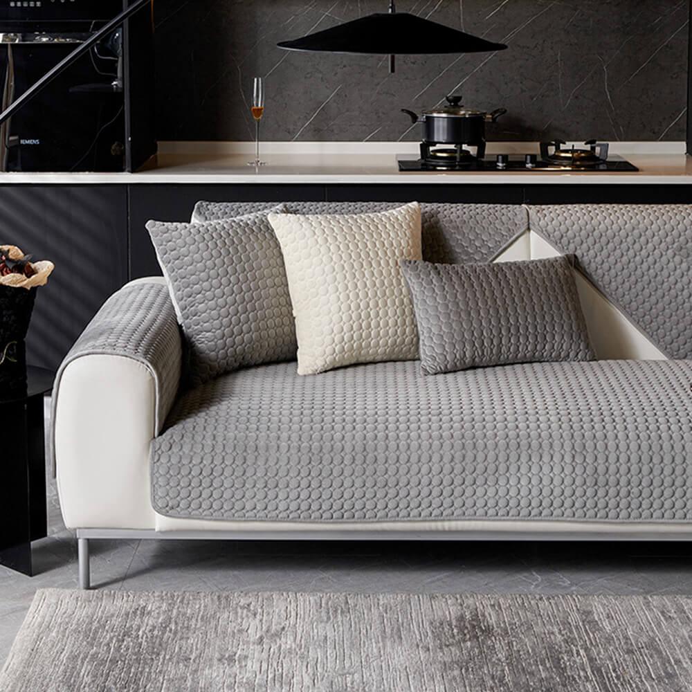 Safir Dolgu Kaymaz Tabanlı Koltuk Örtüsü Seti