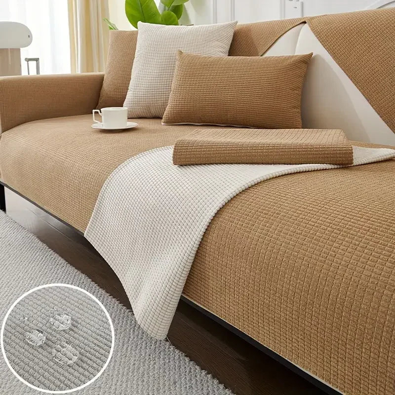 Alvor Dokuma Kaymaz Tabanlı Koltuk Örtüsü Seti