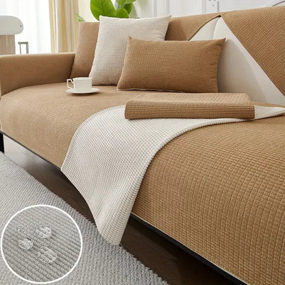 Alvor Dokuma Kaymaz Tabanlı Koltuk Örtüsü Seti