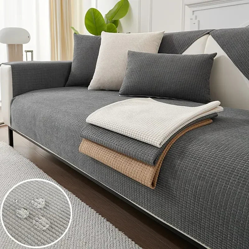 Alvor Dokuma Kaymaz Tabanlı Koltuk Örtüsü Seti