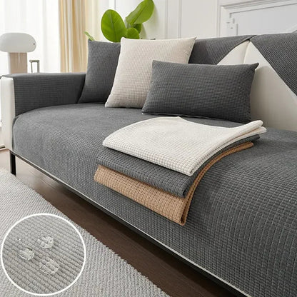 Alvor Dokuma Kaymaz Tabanlı Koltuk Örtüsü Seti