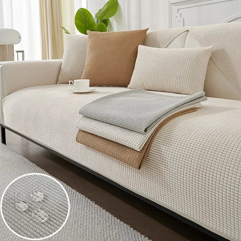 Alvor Dokuma Kaymaz Tabanlı Koltuk Örtüsü Seti